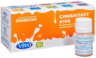 Закваска "Симбилакт" VIVO (упаковка - 4 пакетика по 0.5 гр.)