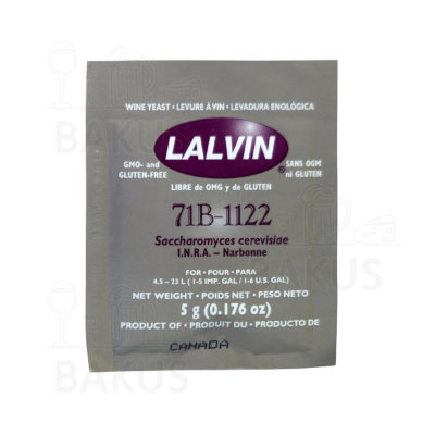 Дрожжи винные "Lalvin 71B-1122", 5гр.